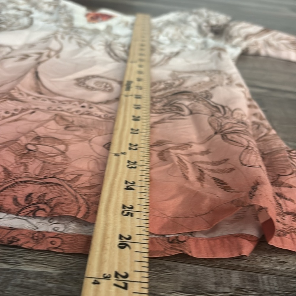 Robert Graham Floral Embroidered Ombre 💯 Cotton Tunic Small - Picture 3 of 7